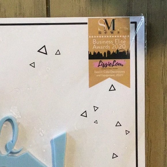 LissieLou Hello Baby Baby Shower Cake Topper Premium 3mm Acrylic Baby Blue NEW - Picture 4 of 4